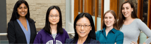 professor Cao with team of women scientists